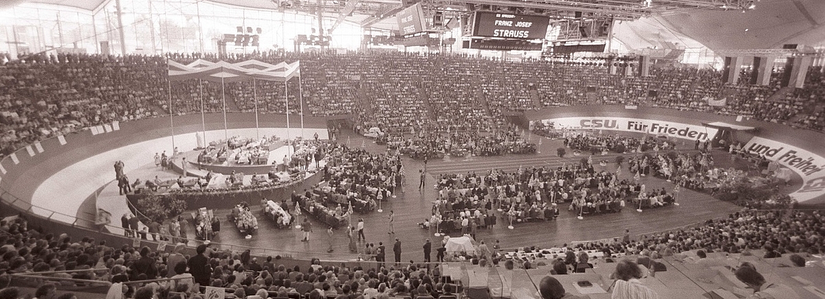 Wahlveranstaltung der CSU in der Olympiahalle München im September 1980