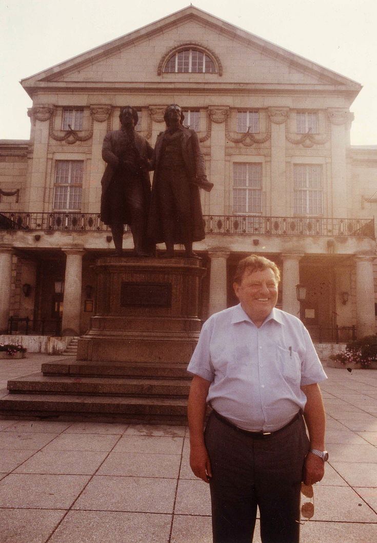 Franz Josef Strauß in Weimar im Juli 1983