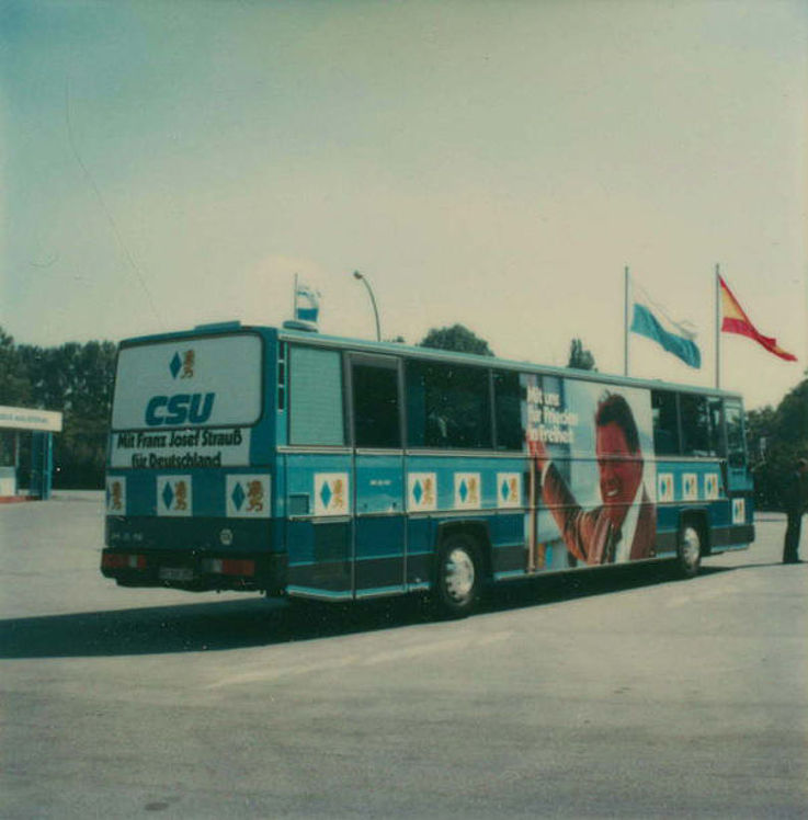 Wahlkampfbus der CSU zur Bundestagswahl 1980