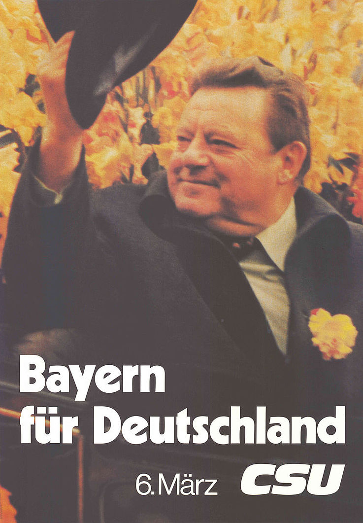 "Bayern für Deutschland 6. März CSU" Plakat zur Bundestagswahl 1983