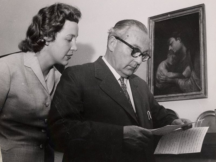 Mit ihrem Vater Max Zwicknagl 1957