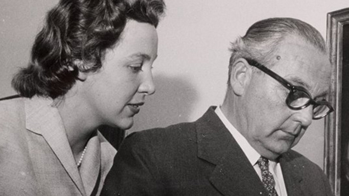Mit ihrem Vater Max Zwicknagl 1957