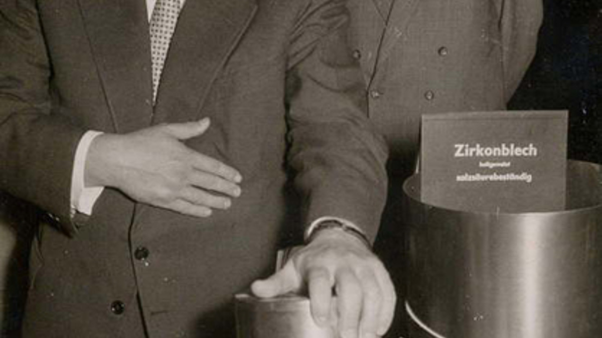 Besuch der Firma Friedrich Krupp in Essen 1956
