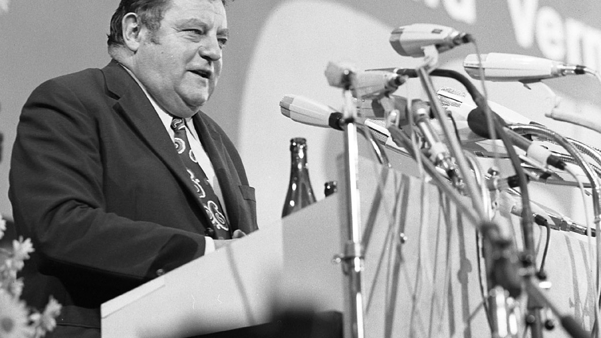 Franz Josef Strauß auf dem CSU-Parteitag 1972 in München