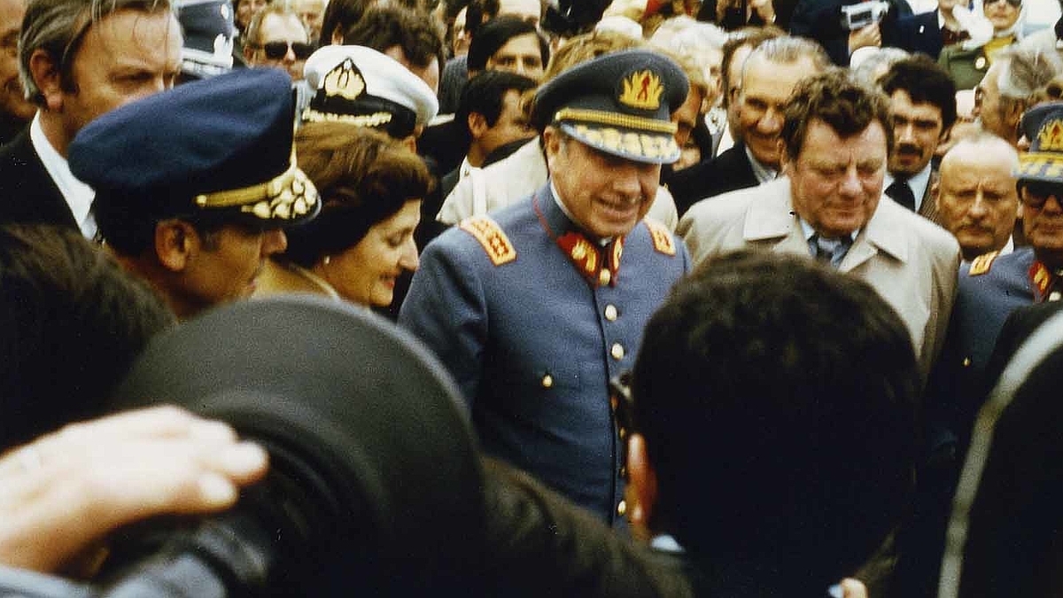 Franz Josef Strauß mit General Pinochet am Lago Llanquihue im November 1977