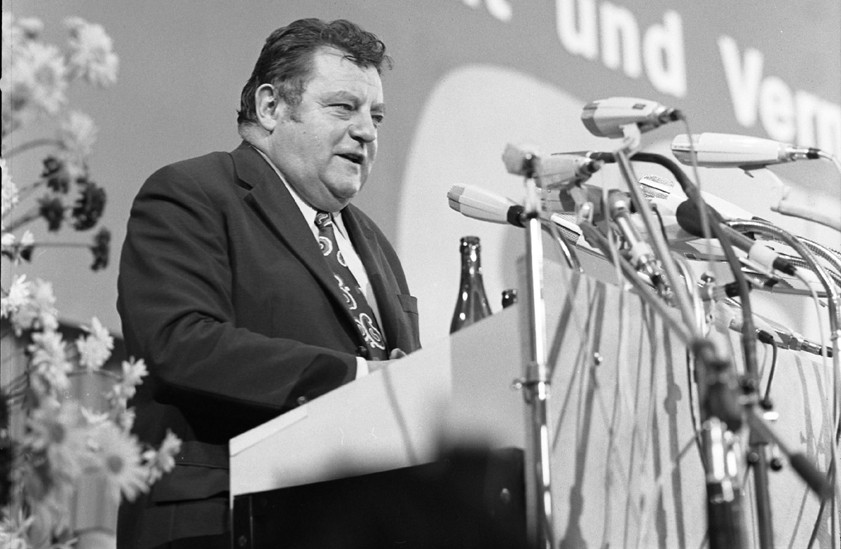 Franz Josef Strauß auf dem CSU-Parteitag 1972 in München